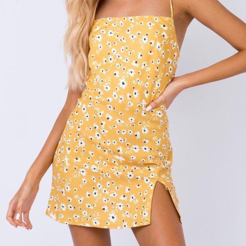 Princess Polly Yellow mini dress